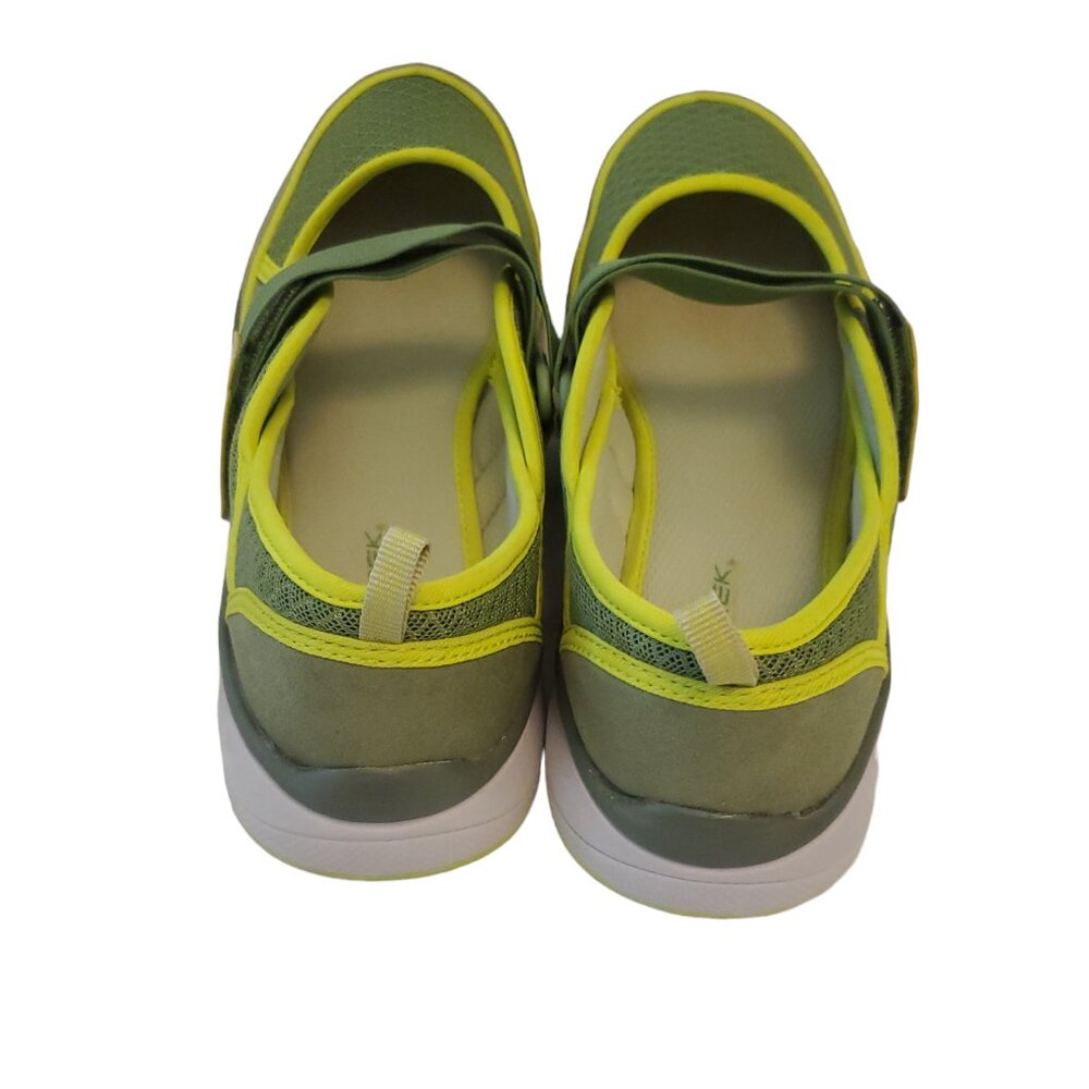 Mountrek Tour Mary Jane Mesh Shoes Velcor Strap Green and Lime 8.5 - Picture 4 of 6